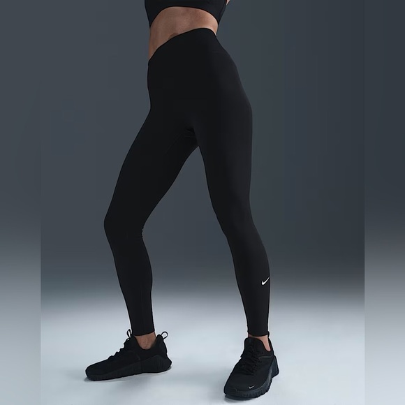 Nike One Dri-FIT High-Waisted Full-Length Leggings Black XS - Picture 1 of 8